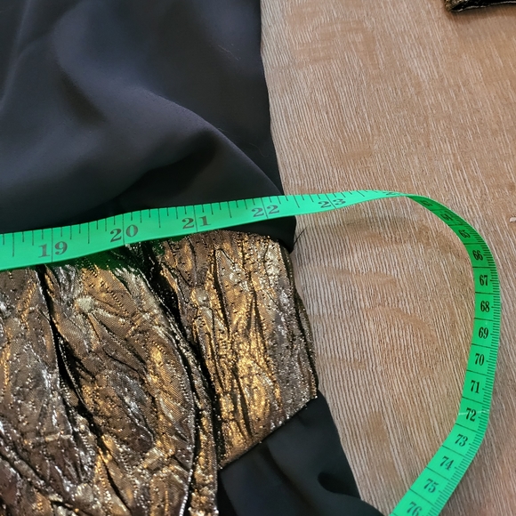 Vintage Chez 80's Black & Gold Dress - Picture 6 of 9